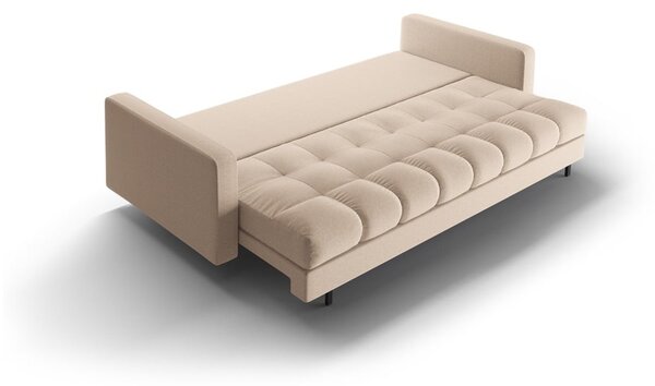 Beżowa rozkładana sofa ze schowkiem 222 cm Bali – Cosmopolitan Design