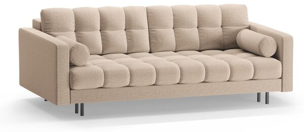 Beżowa rozkładana sofa ze schowkiem 222 cm Bali – Cosmopolitan Design