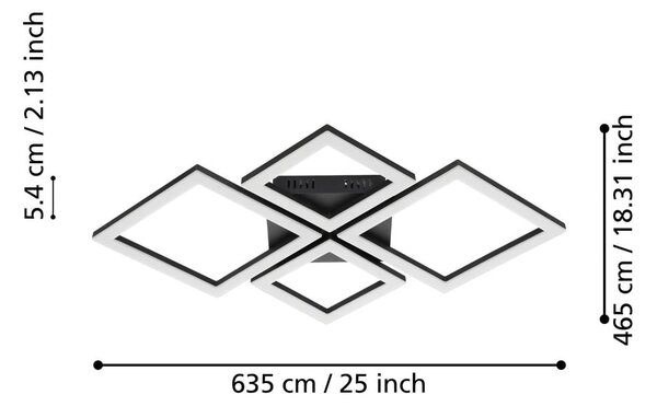 Inteligentna lampa sufitowa LED 42 W PARANDAY-Z – EGLO