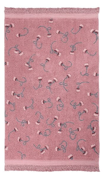 Różowy bawełniany dywan dziecięcy tkany ręcznie odpowiedni do prania 140x210 cm English Garden Ash Rose – Lorena Canals