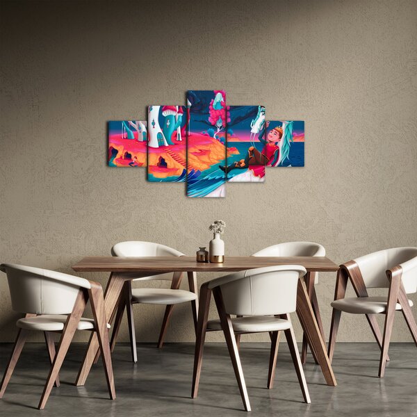 Obraz - Książę i smocza księżniczka (125x70 cm)