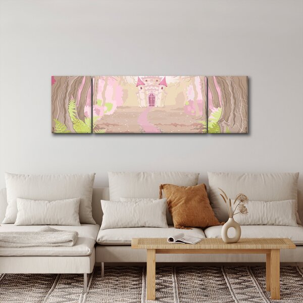 Obraz - Podróż do różowego królestwa (170x50 cm)