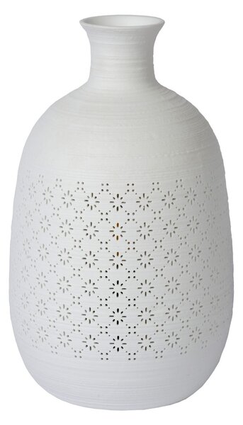 TIESSE porcelanowa lampa stołowa baryłka wazon z prześwitem fi 15,4cm 1xE14