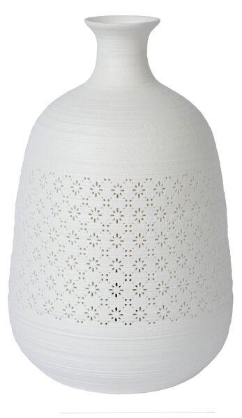 TIESSE porcelanowa lampa stołowa baryłka wysoka wazon z prześwitem fi 18,6cm 1xE14