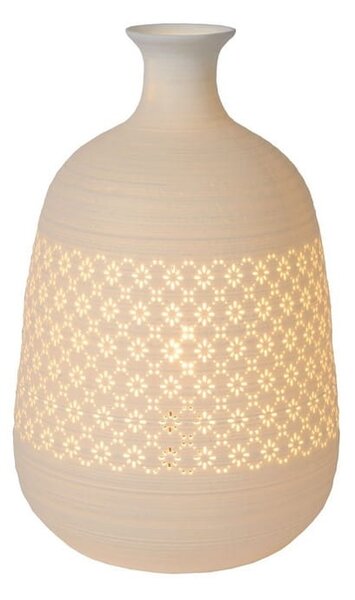 TIESSE porcelanowa lampa stołowa baryłka wysoka wazon z prześwitem fi 18,6cm 1xE14