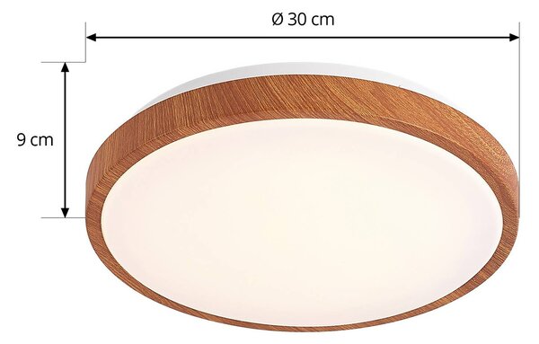 Lampa sufitowa LED Mynte Lindby, jasne drewno, salon / jadalnia, tworzywo sztuczne, nowoczesny