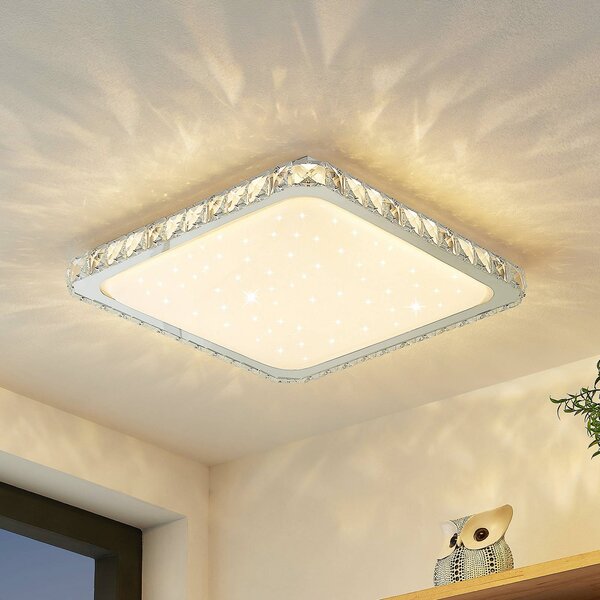 Lampa sufitowa LED Lorand Lindby, możliwość ściemniania, biały / opal, salon / jadalnia, tworzywo sztuczne, nowoczesny
