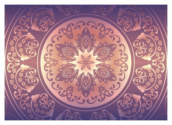 Obraz - Mandala na fioletowym gradiencie (70x50 cm)