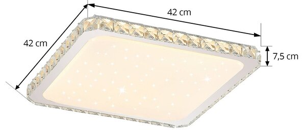 Lampa sufitowa LED Lorand Lindby, możliwość ściemniania, biały / opal, salon / jadalnia, tworzywo sztuczne, nowoczesny
