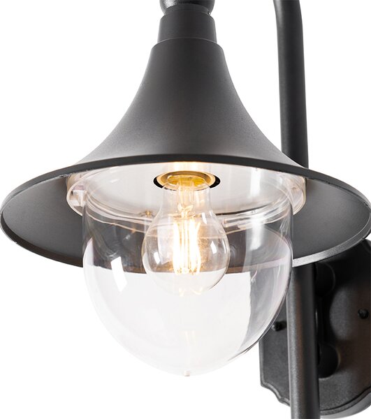 Klasyczna lampa ścienna zewnętrzna czarna IP44 - Daphne