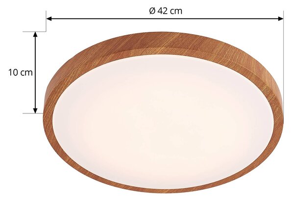 Lampa sufitowa LED Mynte Lindby, jasne drewno, salon / jadalnia, tworzywo sztuczne, nowoczesny