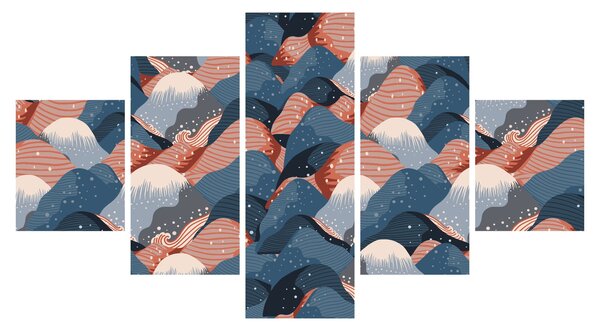 Obraz - Fale i wzgórza (125x70 cm)