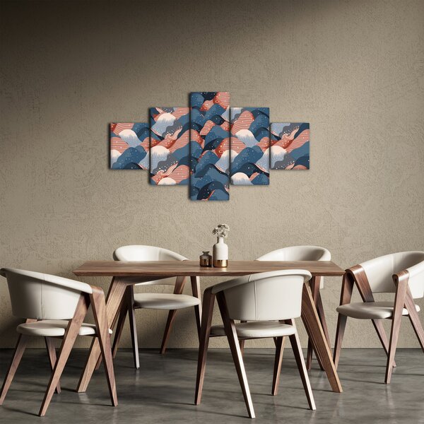 Obraz - Fale i wzgórza (125x70 cm)