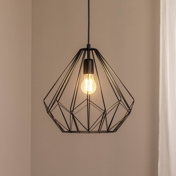 Lampa wisząca Diamond Opviq, możliwość ściemniania, czarny, salon / jadalnia, metal, nowoczesny