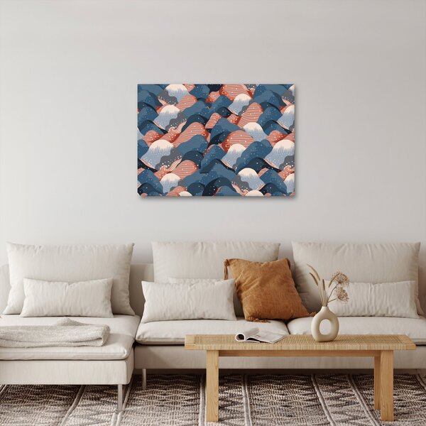 Obraz - Fale i wzgórza (70x50 cm)