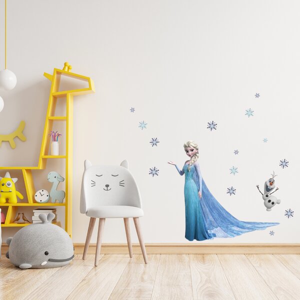 PIPPER | Naklejka na ścianę "Elsa i Olaf" 78x65 cm