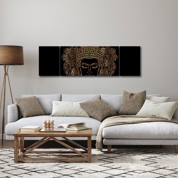Obraz złotego Buddy (170x50 cm)