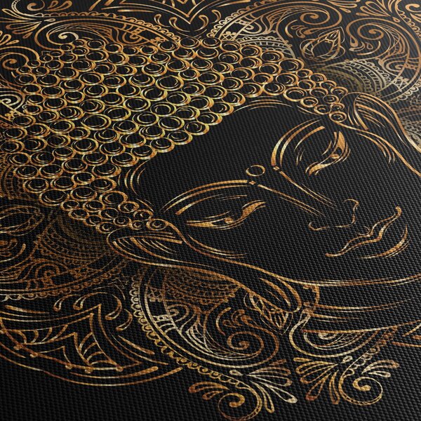 Obraz złotego Buddy (125x70 cm)