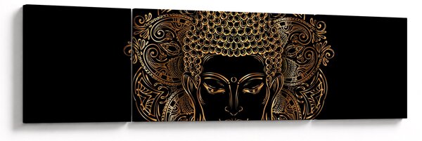 Obraz złotego Buddy (170x50 cm)