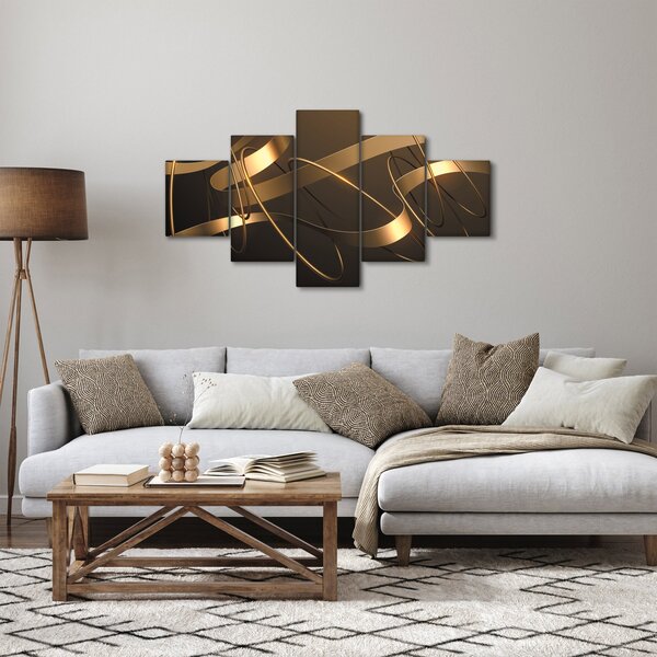 Obraz - Brązowe wstążki (125x70 cm)