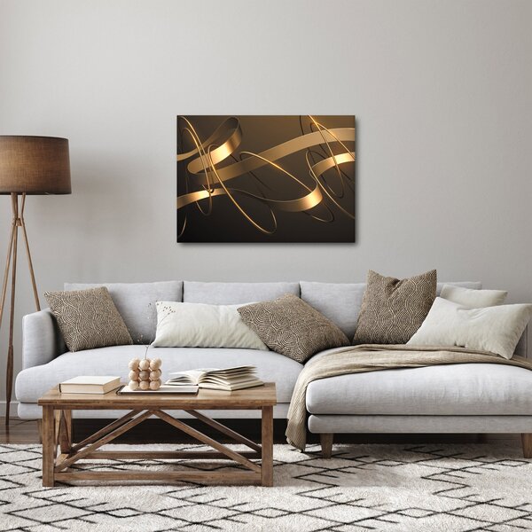 Obraz - Brązowe wstążki (70x50 cm)