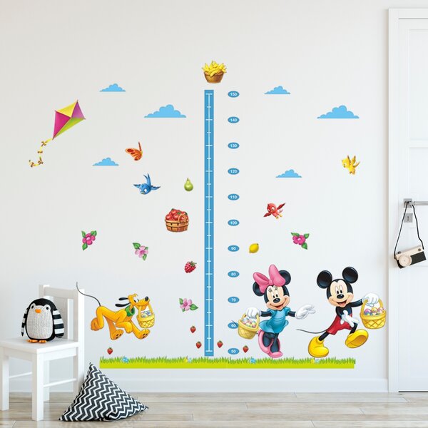 PIPPER | Naklejka na ścianę "Miarka dziecięca - Mickey i Minnie 2" 170x100 cm