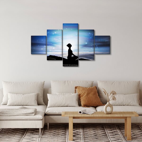 Obraz medytującej kobiety (125x70 cm)