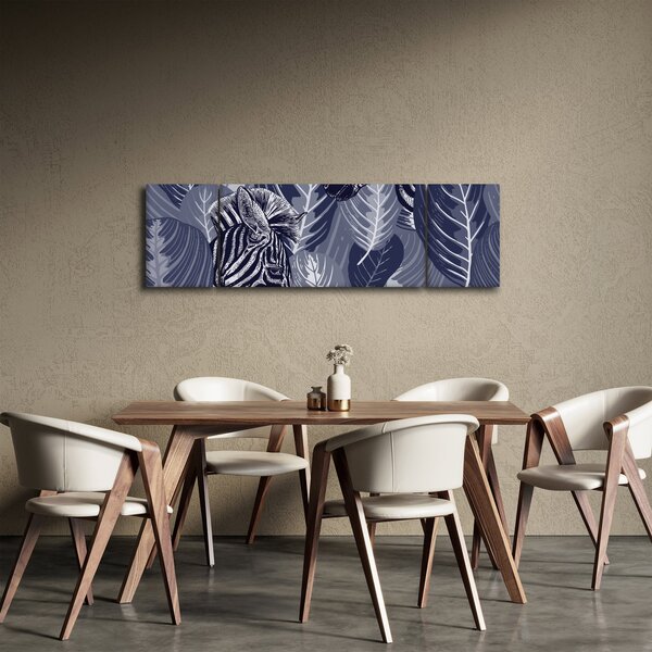 Obraz - Zebry wśród liści (170x50 cm)