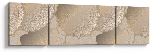 Obraz - Mandale w złotych odcieniach (170x50 cm)