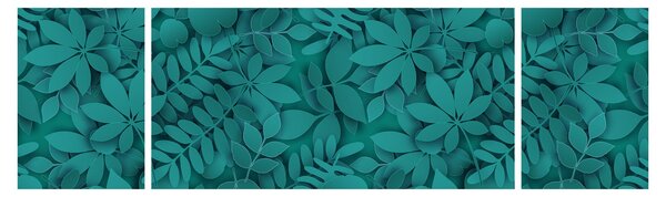 Obraz liści (170x50 cm)