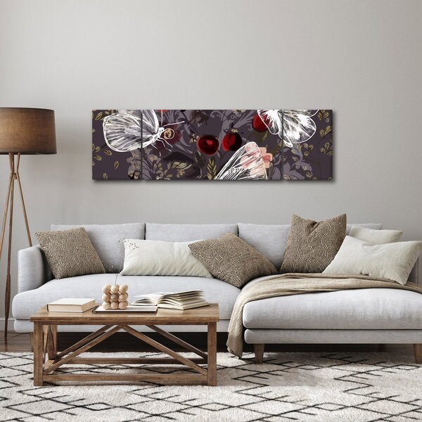 Obraz motyli (170x50 cm)