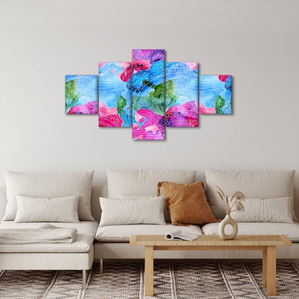 Obraz - Kolorowe fale (125x70 cm)