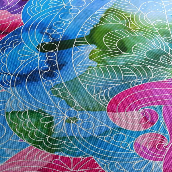 Obraz - Kolorowe fale (170x50 cm)