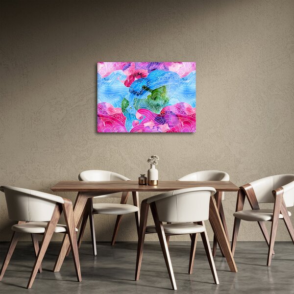Obraz - Kolorowe fale (70x50 cm)