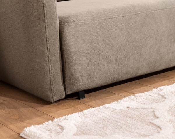 Sofa Zeldia 155 z funkcją spania - brązowy szenil hydrofobowy Spring 1110