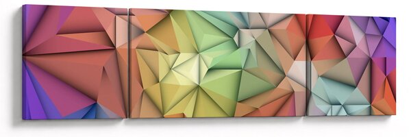 Obraz - Abstrakcja wielokątna (170x50 cm)