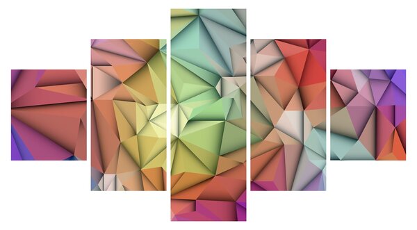 Obraz - Abstrakcja wielokątna (125x70 cm)