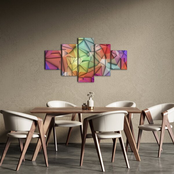 Obraz - Abstrakcja wielokątna (125x70 cm)