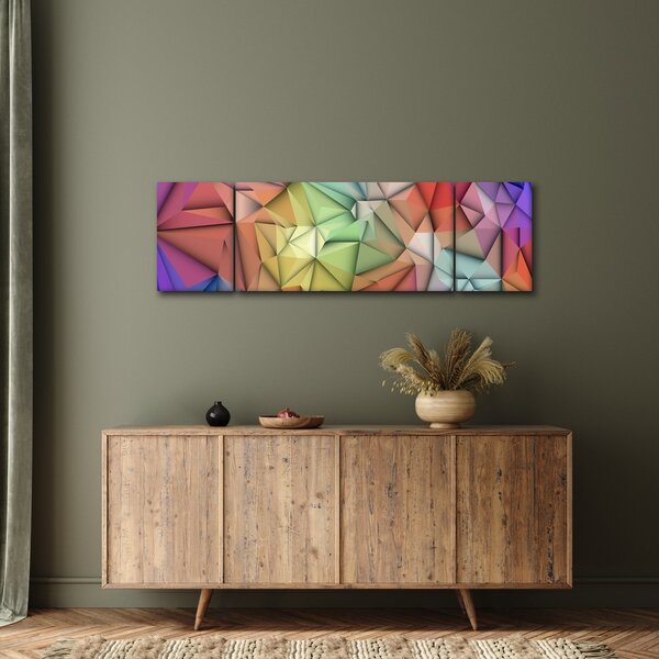 Obraz - Abstrakcja wielokątna (170x50 cm)