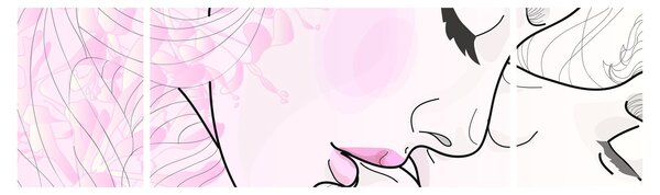 Obraz - Pocałunek (170x50 cm)