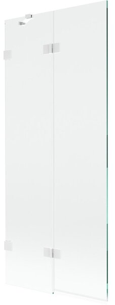 Mexen Lunar parawan nawannowy 2-skrzydłowy lewy 80 x 150 cm, transparent, biały - 897-080-100-20-00-L