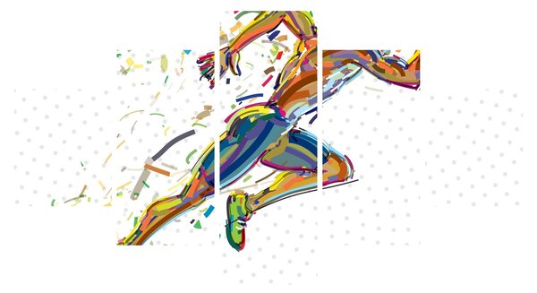 Obraz - Biegacz (125x70 cm)