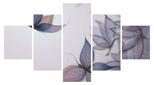 Obraz - Rysowanie motyli (125x70 cm)