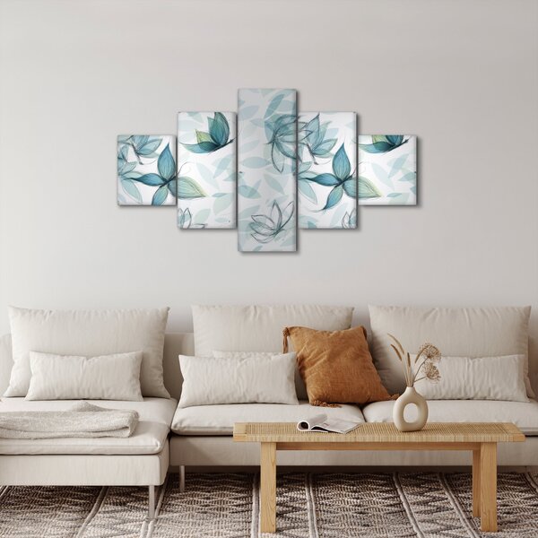 Obraz - Niebieskie motyle (125x70 cm)