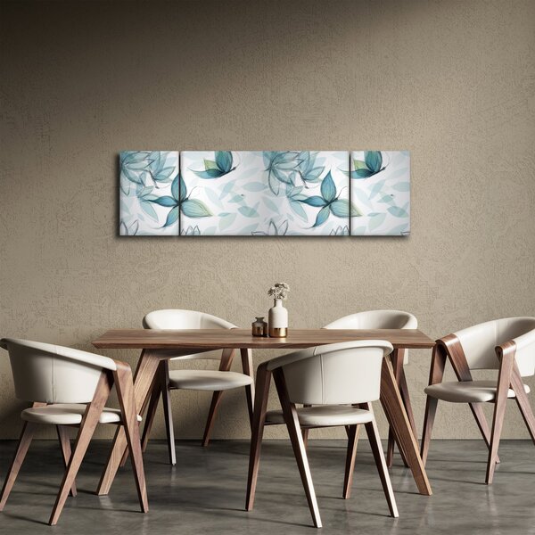 Obraz - Niebieskie motyle (170x50 cm)