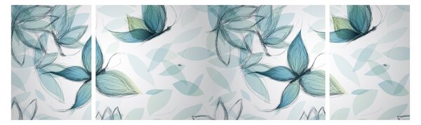 Obraz - Niebieskie motyle (170x50 cm)