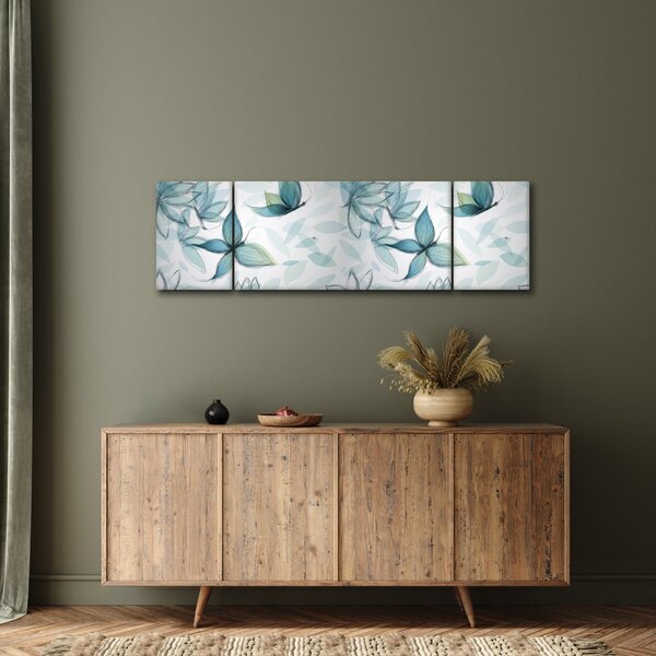 Obraz - Niebieskie motyle (170x50 cm)