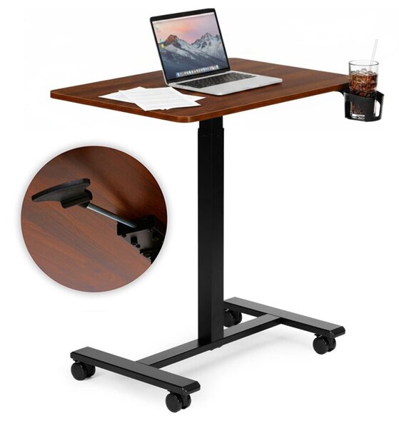 Mobilne biurko regulowane 70x48 cm stolik pod laptopa regulacja wysokoÅci 71,5-112 cm ModernHome