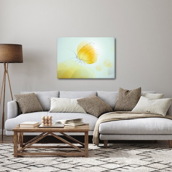 Obraz - Żółty motyl (70x50 cm)