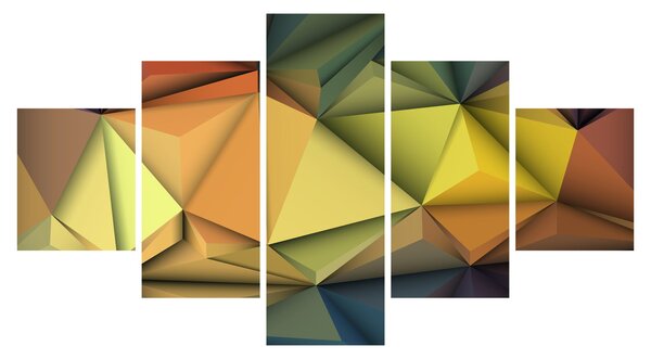 Obraz - Wielokątna abstrakcja 3D (125x70 cm)